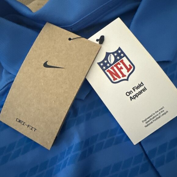 Nike LA Chargers Mens Small Blue NFL On Field Dri-Fit Polo Golf Shirt New - Picture 10 of 12